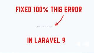 Page not found 404 Error in laravel | Refresh the page in Laravel |404 Error | Problem Solution