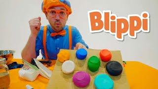 Blippi Learning Shapes And Colors With Clay | Arts And Crafts Videos For Kids