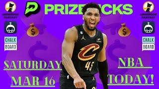 NBA PRIZEPICKS + UNDERDOG TODAY | Saturday March 16 2024 | BEST BASKETBALL DFS PICK'EM | SLEEPER