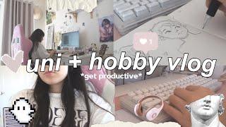 STUDY VLOG ₊˚️cosy + productive day in my life, art sketching, homebody, law assignments