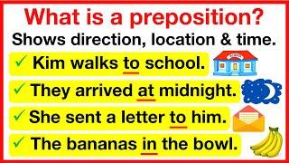PREPOSITIONS  | What is a preposition? | Learn with examples | Parts of speech 6