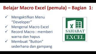 Belajar Macro Excel (pemula) – Bagian  1