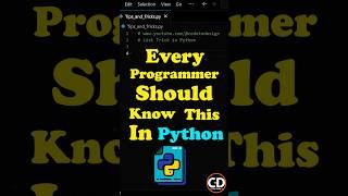 Every Programmer Should Know This In Python #python #coding #programming