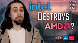 Intel DESTROYS AMD in Price/Performance? | I3 12100, 12300 & I5 12400