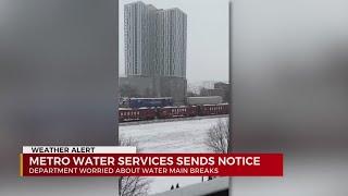 Metro Water Services sends notice for water main breaks amid frigid temperatures