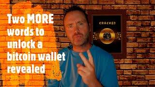 4 out of the 12 Words to Crack the Bitcoin Wallet revealed #ProfessorF #Cracked