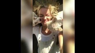 Rachel skarsten gets licked by her dogs #128