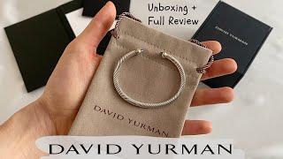 David Yurman 4mm Cable Bracelet Unboxing and Review | Blue Topaz and Yellow Gold Combination