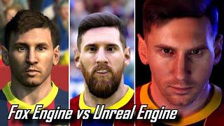 Leo Messi Face Evolution | Fox Engine vs Unreal Engine ● PES 2014 - PES 2022 PC | Fujimarupes