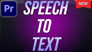 Adobe Premiere Speech to Text Tutorial