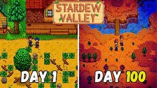 We Played 100 Days of Stardew Valley 1.6 ... This is Our Story | 2 Idiots 1 Farm