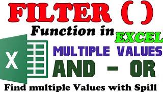 Filter Multiple Values in EXCEL with FILTER FUNCTION using AND & OR Criteria-Computer Geek -Video -2