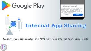 How to upload the android app for 'Internal App Sharing' in Google play console.