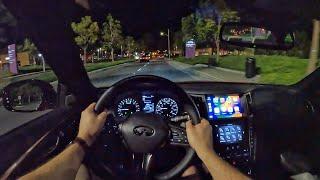 2023 Infiniti Q50 Red Sport POV Night Drive (3D Audio)(ASMR)