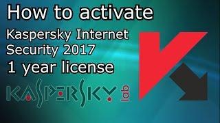 How to activate Kaspersky Internet Security 2017 (1 year license)