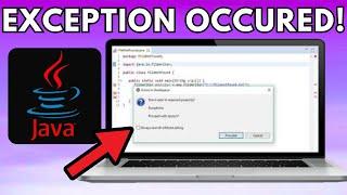 How To Fix Java Exception Has Occurred   Full Guide