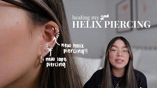 helix piercing aftercare | how i healed my helix piercing