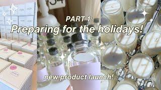 Small candle business from home: preparing for the holidays for amazon handmade, new product launch!