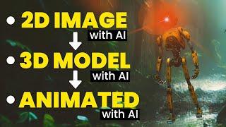 2D Character Image To Full 3D Animation with AI