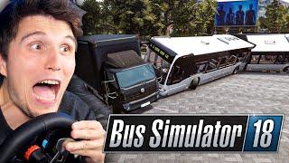 Ich fahre zum ersten Mal einen Mercedes GELENKBUS! | Bus Simulator mit Lenkrad