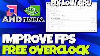 FREE OVERCLOCKING FOR EVERYONE... Fix Low GPU Usage & Optimize CPU