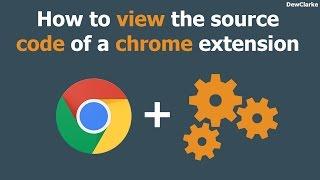 How to view the source code of a chrome extension