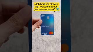 welcome bonus bri nex card diberikan tiap hari senin ya