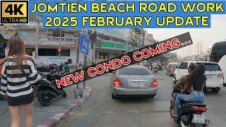 Jomtien Beach Road Work February 2025 Update   Pattaya Thailand