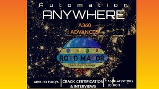 Latest Automation Anywhere A360 Advanced Certification 2022