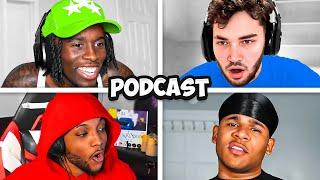 Adin Ross Full Podcast with YourRage, Kai Cenat, & Fanum