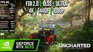 RTX 3070 Laptop | Uncharted: The Lost Legacy - 4K, 1440p, 1080p - DLSS, FSR, Ultra