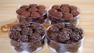 RESEP KUE KERING  TRIPLE CHOCOLATE COOKIES  1/2 kg Tepung jadi Sebanyak ini NYOKLAT BANGET