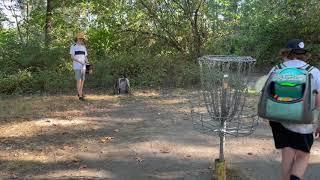 Disc golf at Riverside DGC in Sumner, WA. Front 9.