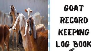 Goat farm record keeping book | Goat record sheet | Goat farming book | Goat Farming |