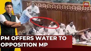 Striking Moment In Parliament, Amid Ruckus, PM Modi Offers Opposition MP Water | India Today