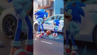 Sonic's team gets scolded for breaking the car window #sonic #funny #shorts