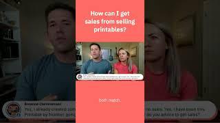 How can I get sales from selling printables?