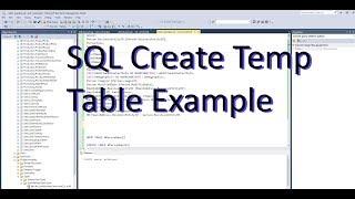 SQL Create Temp Table and Insert With Select Adventure Works Example