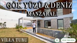 Gökyüzü ve Deniz Manzaralı Havuzlu Bahçeli Ev / Kuşadası Satılık Villa