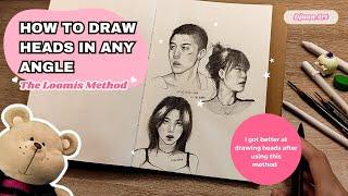 How to Draw Heads with LOOMIS METHOD  pencil sketch tutorial