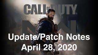 Call of Duty Modern Warfare Update/Patch Notes!! (more to come) April 28, 2020