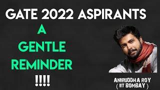 GATE 2022 || GATE 2022 UPDATE || Reminder for all GATE aspirants || Aniruddha Sir (IIT-B) || Byju's