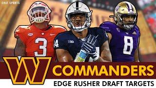 Commanders Draft Rumors: Top 10 Edge Rushers In The NFL Draft + Which One Adam Peters Should Take