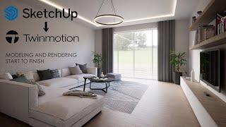 Sketchup to Twinmotion Realistic render workflow Archviz