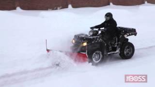 BOSS ATV Straight Blade Plow in Action