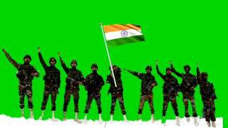 Indian Army with Indian flag | Jay hind | Green screen full hd video | GSEbackground.