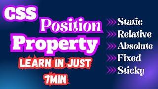 CSS Position Property | Static, Relative, Absolute, Fixed, Sticky Position in CSS