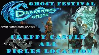 Drakensang Online | Creppy Castle all Pigles location | Ghost Festival | Easter egg |