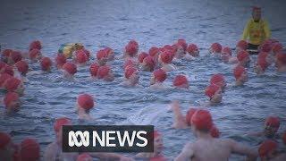 Nude winter swim ends Hobart's Dark Mofo festival