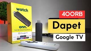 MURAH!! BUAT TV BIASA JADI GOOGLE TV - ONN TV Box Google TV Streaming Device